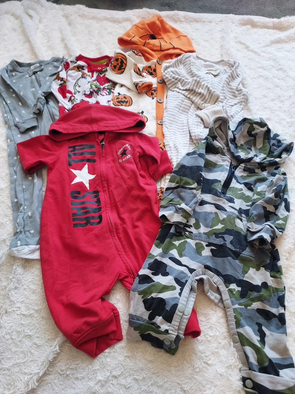 BUNDLE (18 pcs) 6-9mo Mixed Baby Boy Clothing Lot Cool Weather Grandma's House